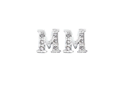 Rhodium Plated | Alphabet Earrings